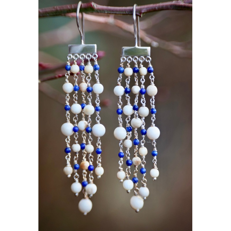 Lapis Bubbles Earring
