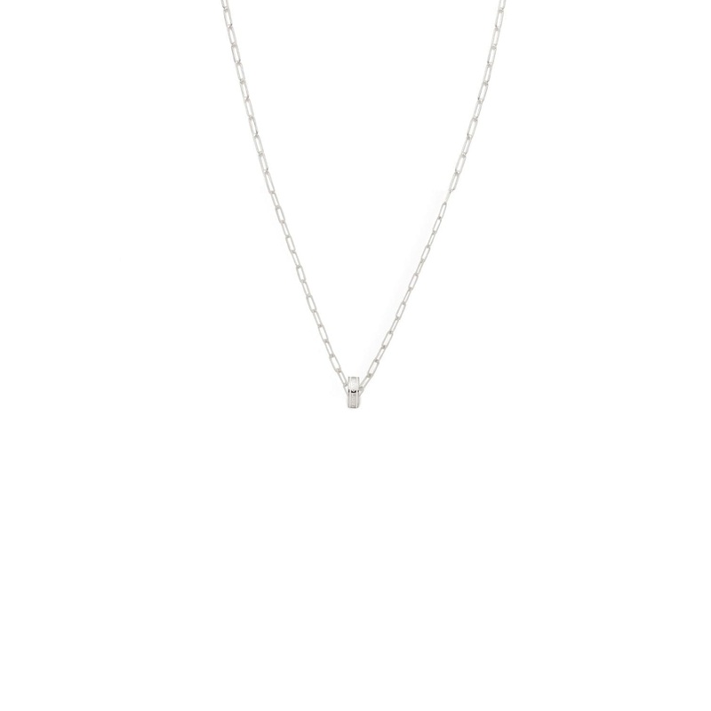 Wholeness : Heart Beat Super Fine Clip Chain Necklace White Gold