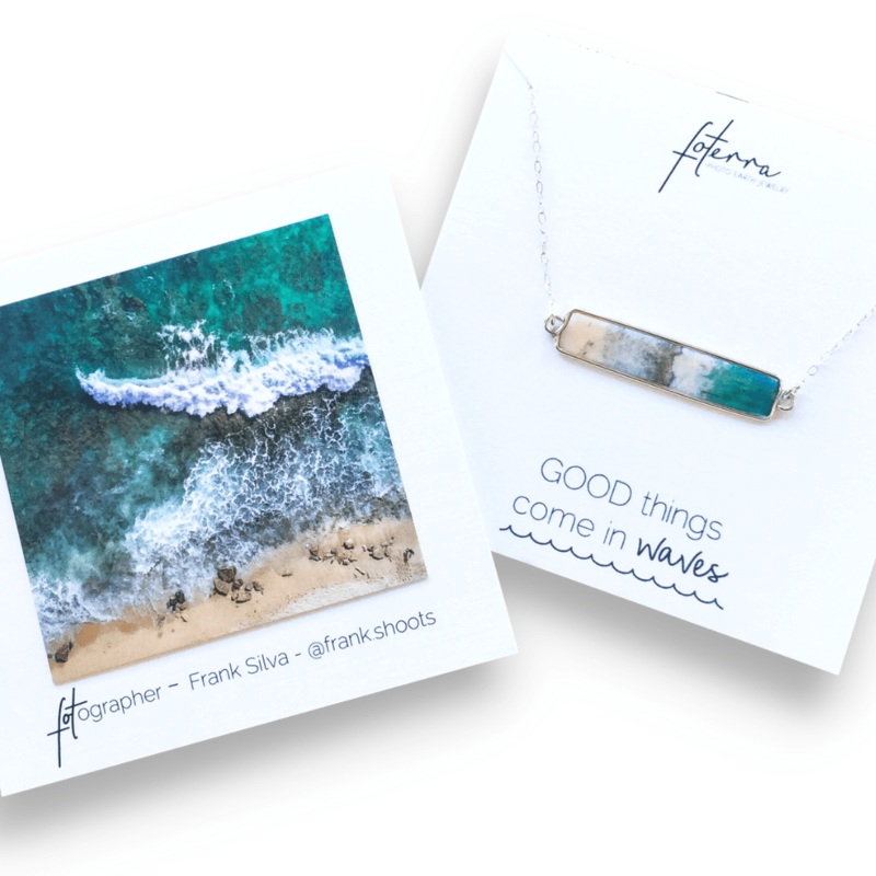 Good Things Come in Waves Bar Necklace