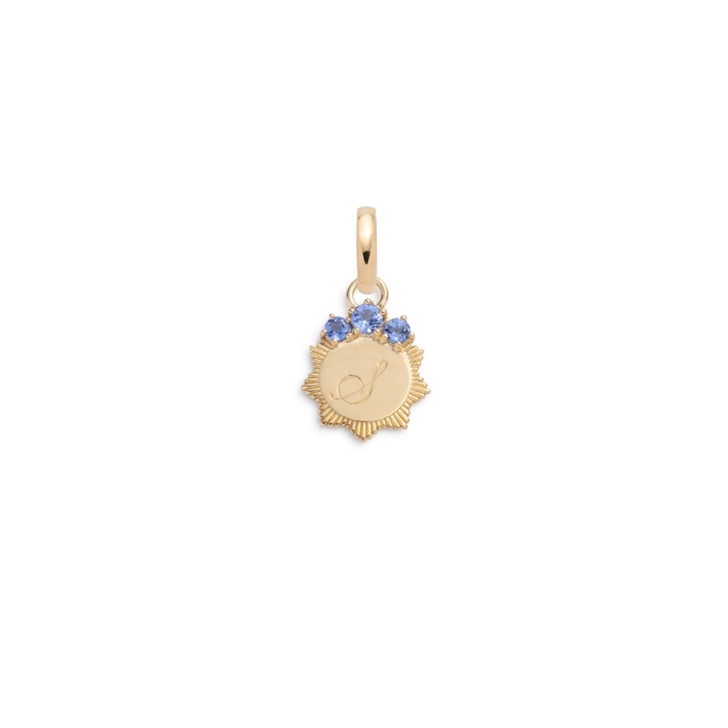 Tanzanite Engravable : Miniature Medallion with Annex Link