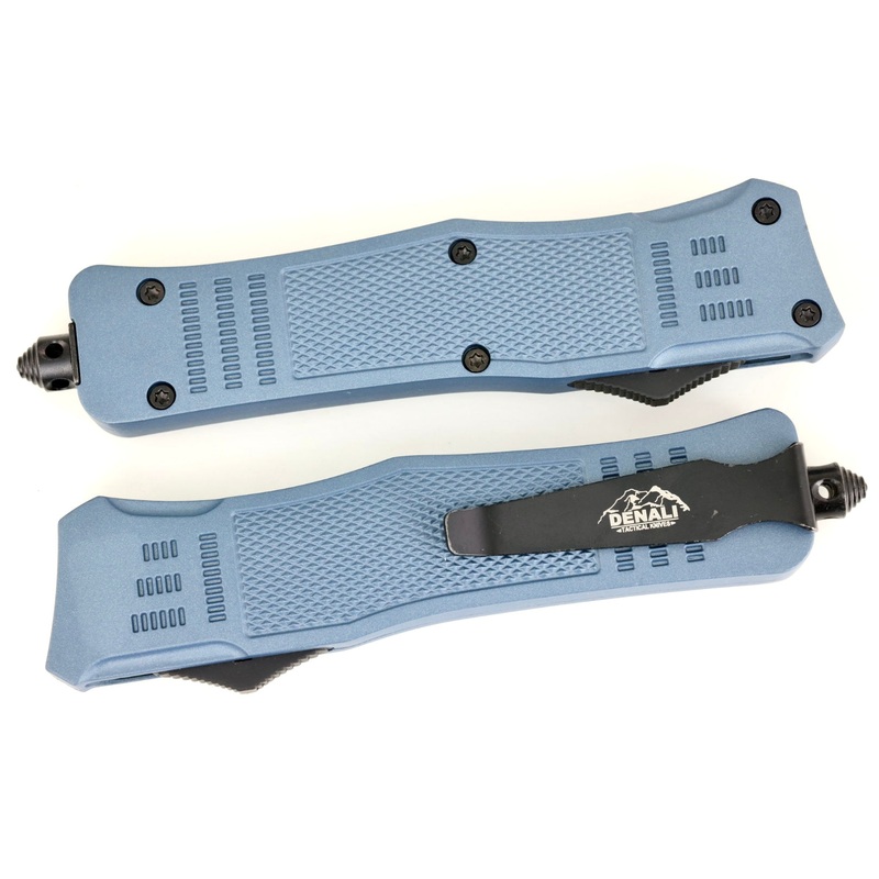 Blue Titanium OTF Automated Knife 9.5