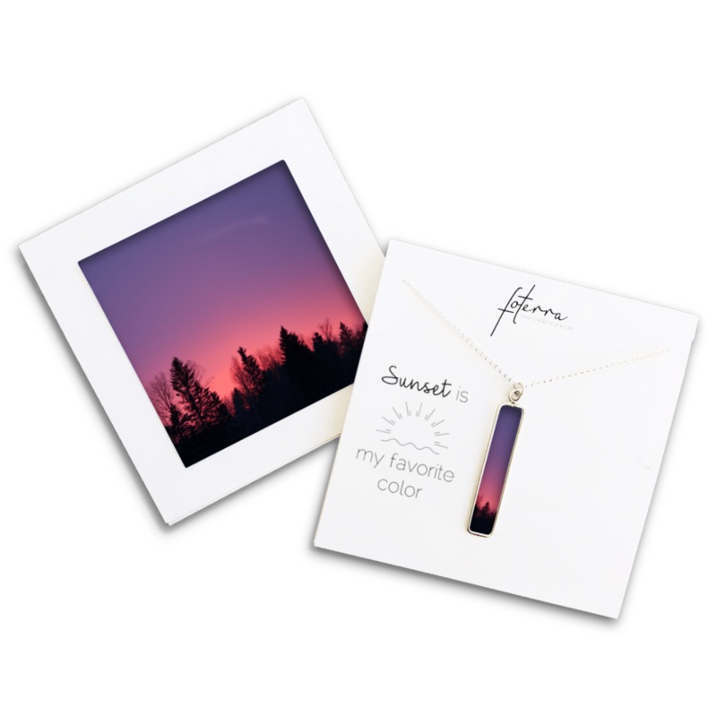 Winter Glow Vertical Bar Necklace