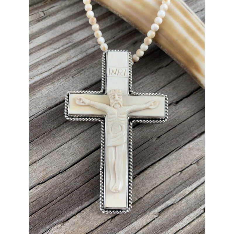 Mammoth Ivory Cross Pin/Pendant