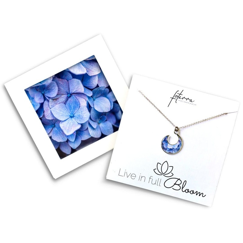 Portrait of a Hydrangea Mini Necklace