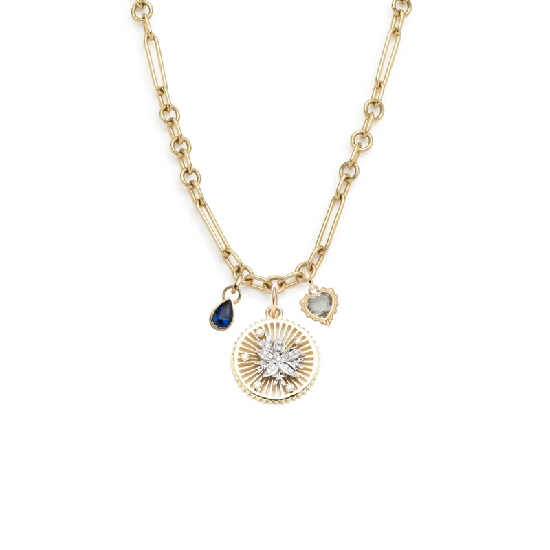 Resilience & Gemstone Heart : Small Mixed Clip Chain