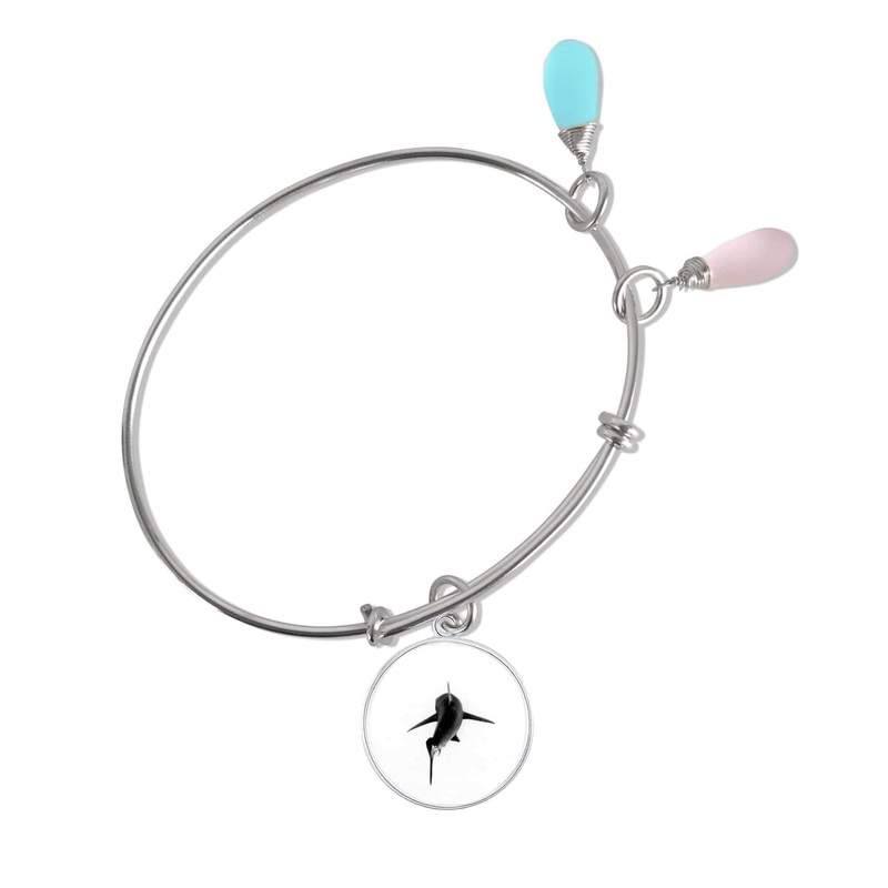 White Shark Bangle Bracelet