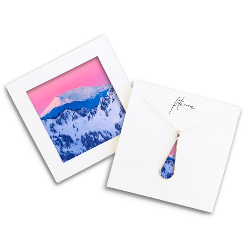 St. Helen’s Snow Medium Teardrop Necklace