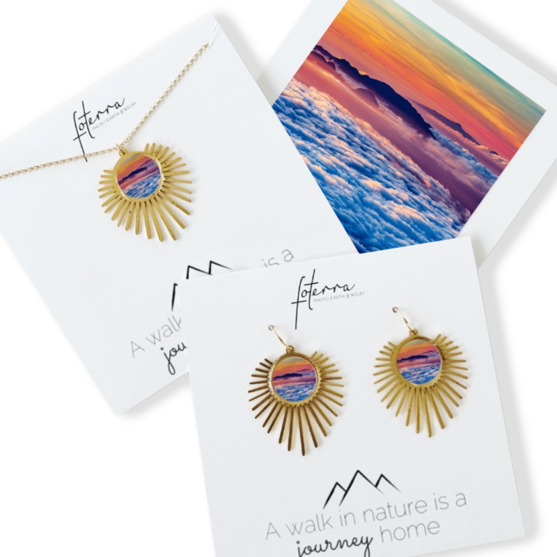 Sun Rays Above Haleakala Earrings