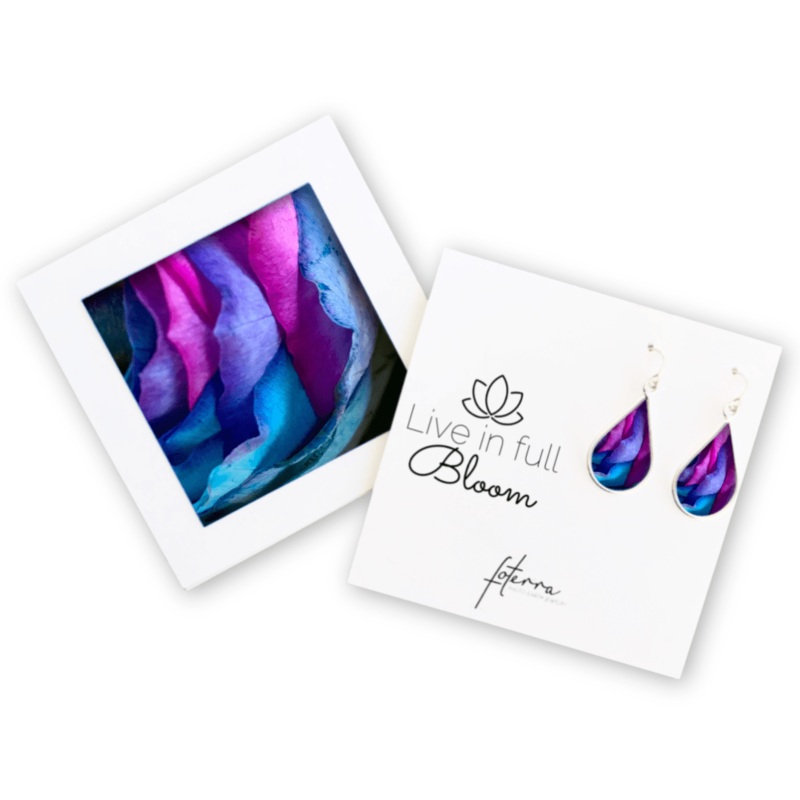 Vibrant Petal Teardrop Earrings