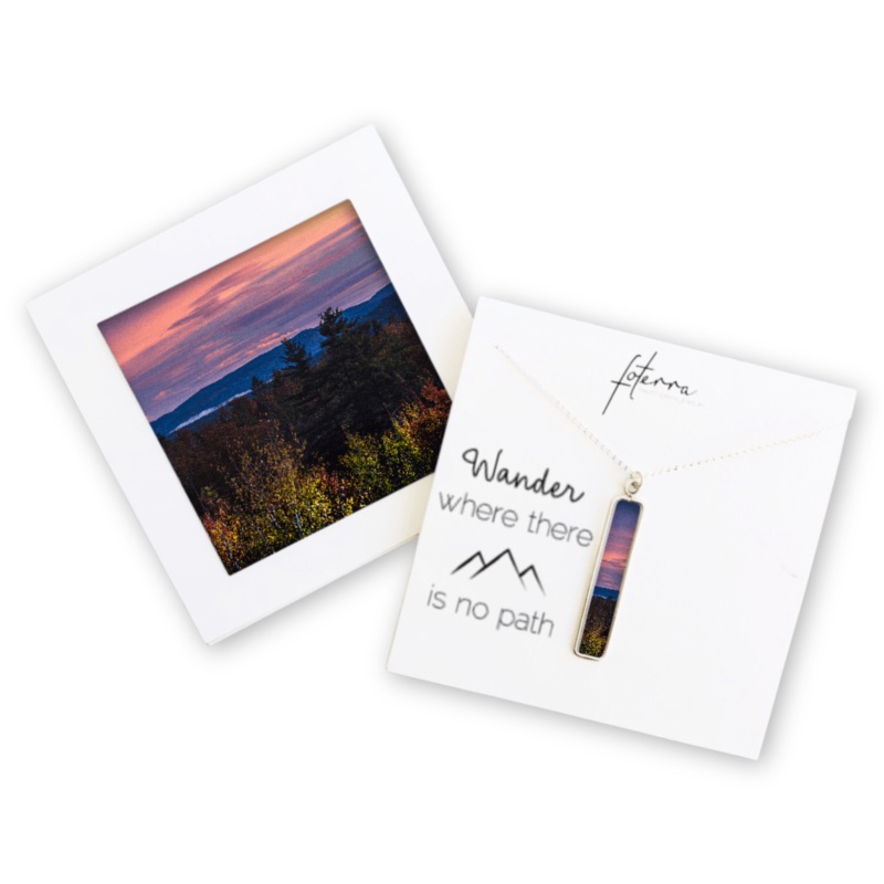 White Mountain Sunset Necklace