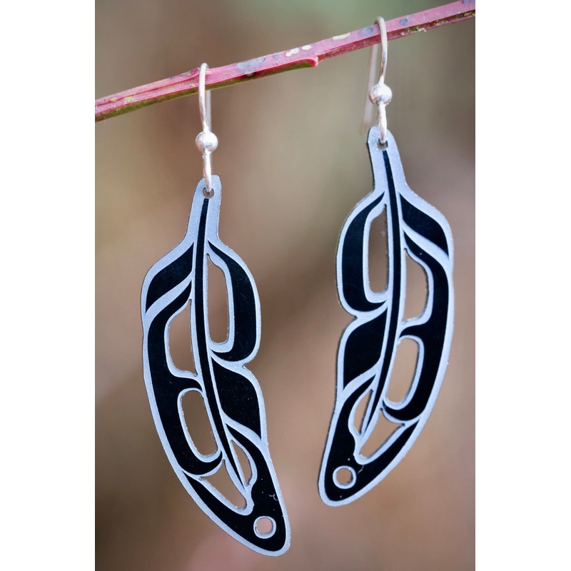 Black Feather Earrings