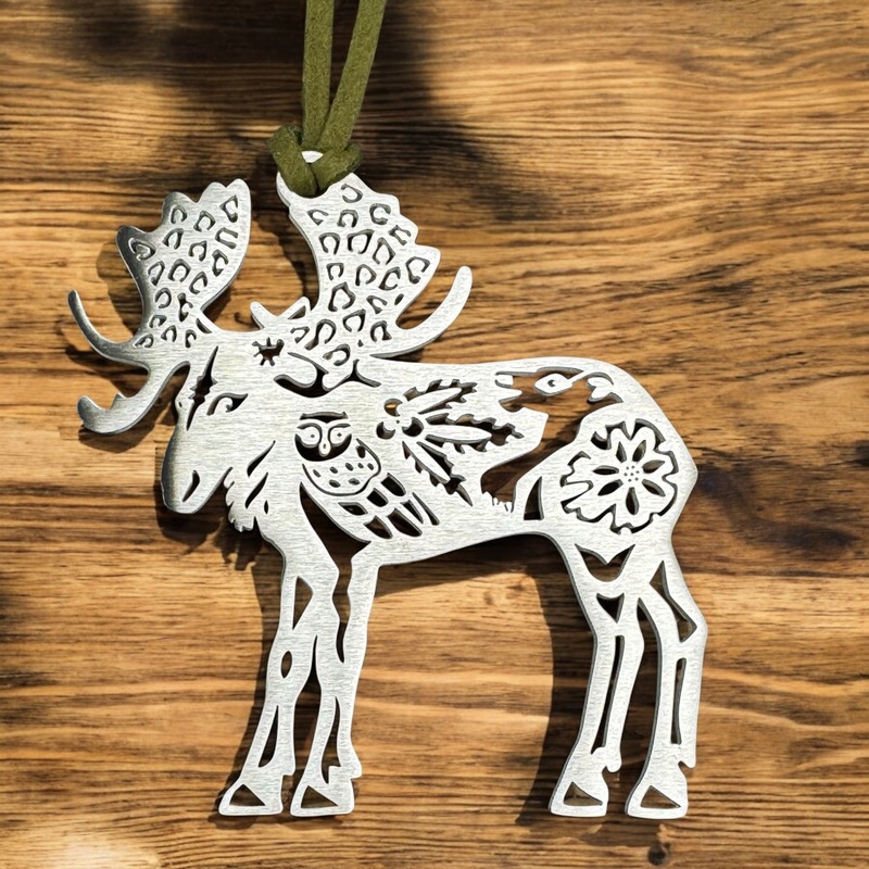 Moose Steel Ornament