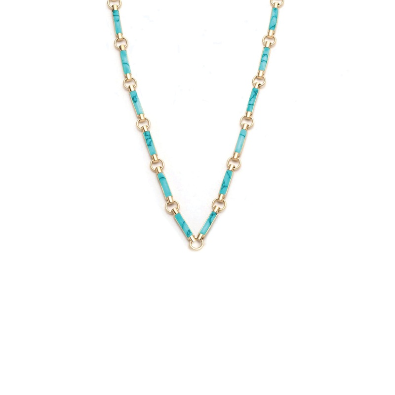 Turquoise Stone Chain Choker