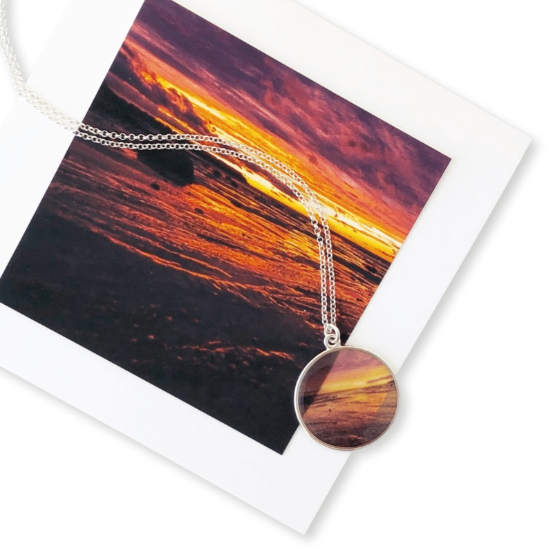 Cape Sunset Large Circle Necklace