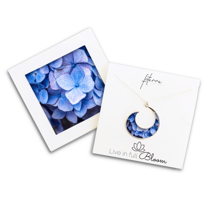 Portrait of a Hydrangea Necklace