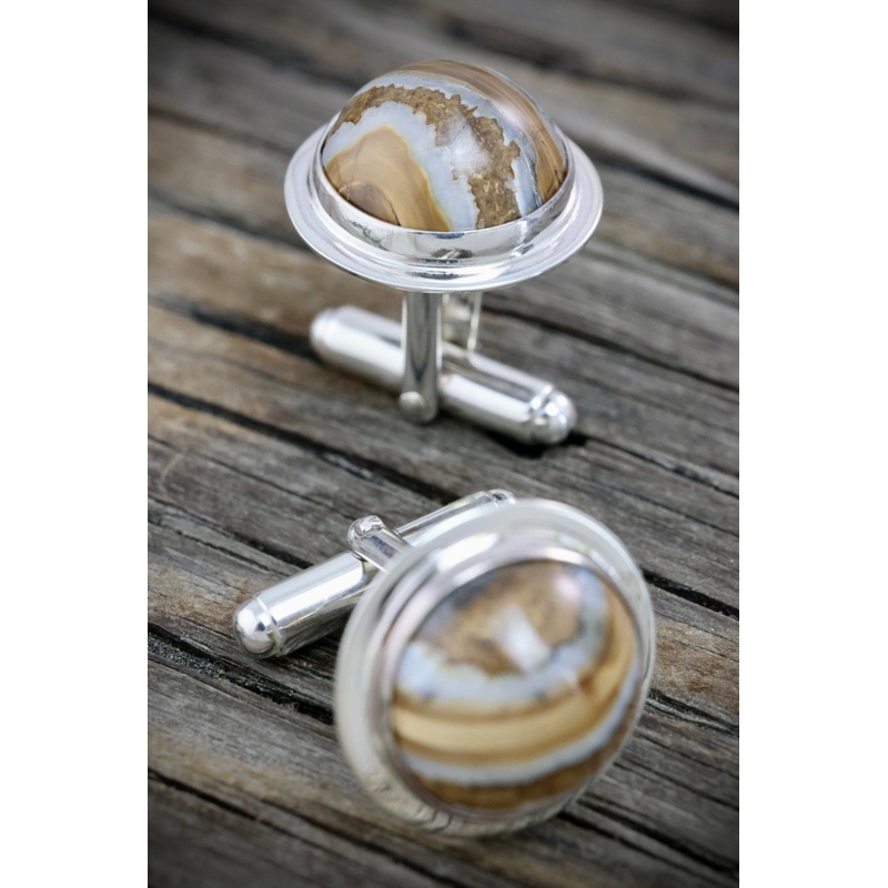 Round Cabochon Cuff Links