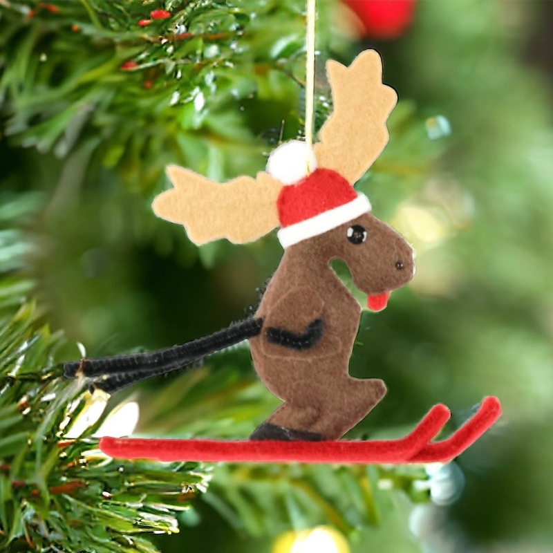 Ski Moose Ornament