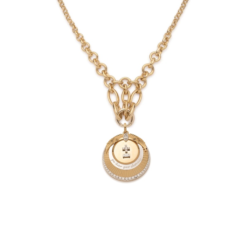 Vivacity Lattice Necklace : in Yellow Gold with Diamonds