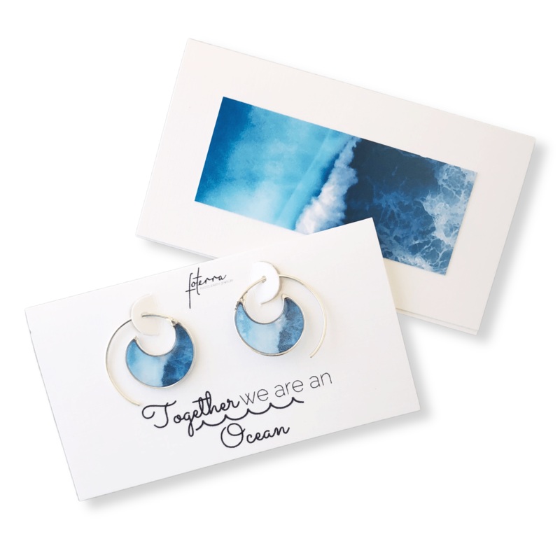 Big Ocean Mini Wave Earrings