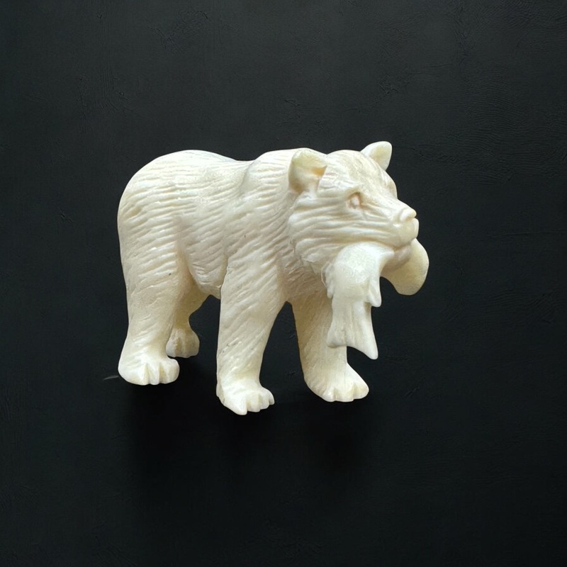 Mini Ivory Bear Carving