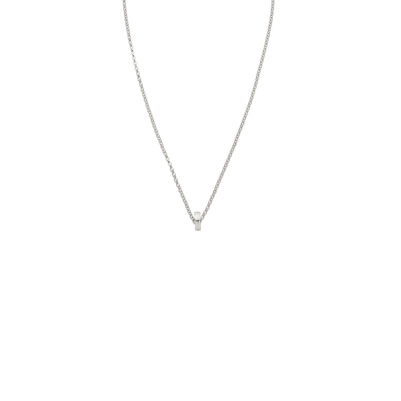Wholeness : Heart Beat Fine Belcher Chain Necklace White Gold