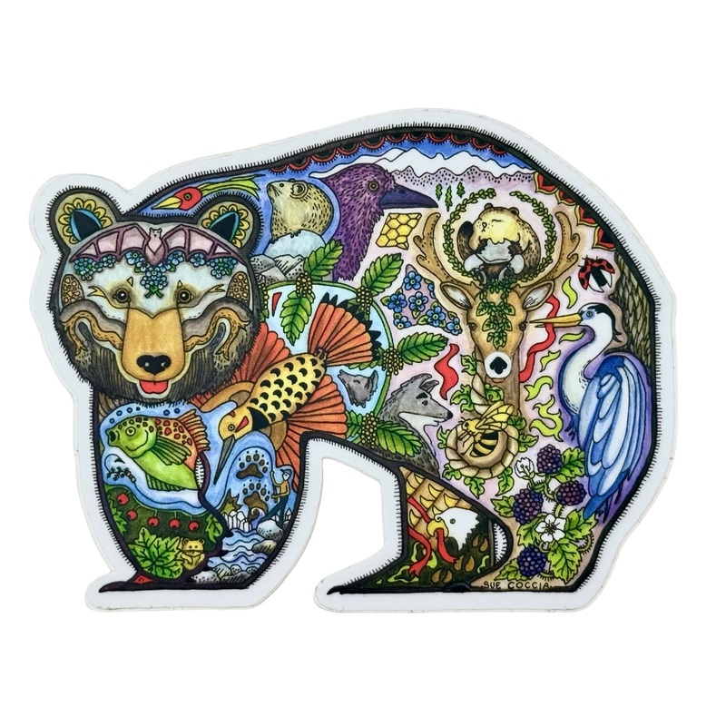 Back Bear Sticker