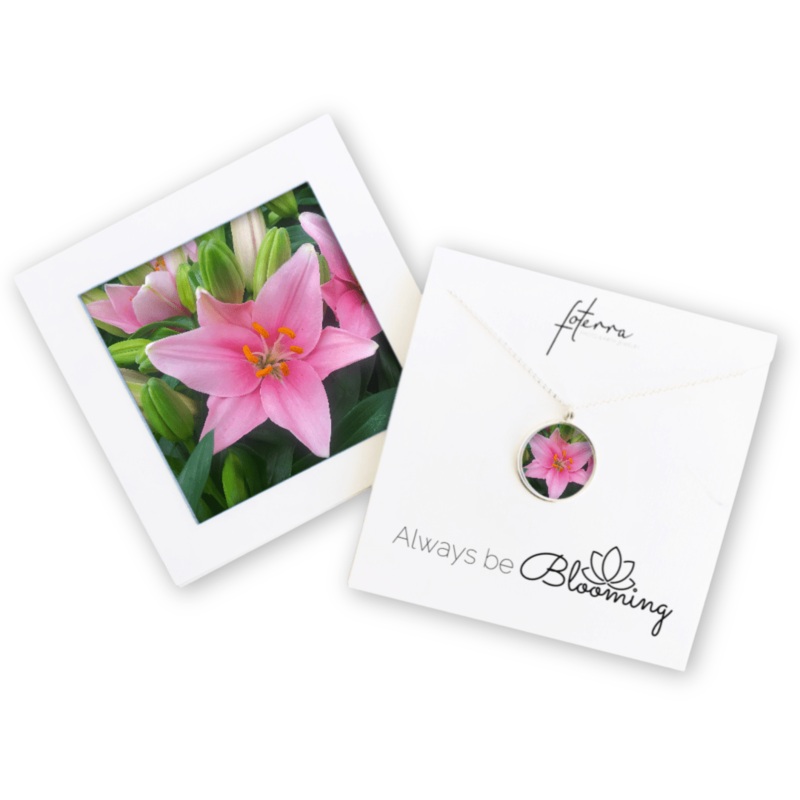 Pink Lily Necklace