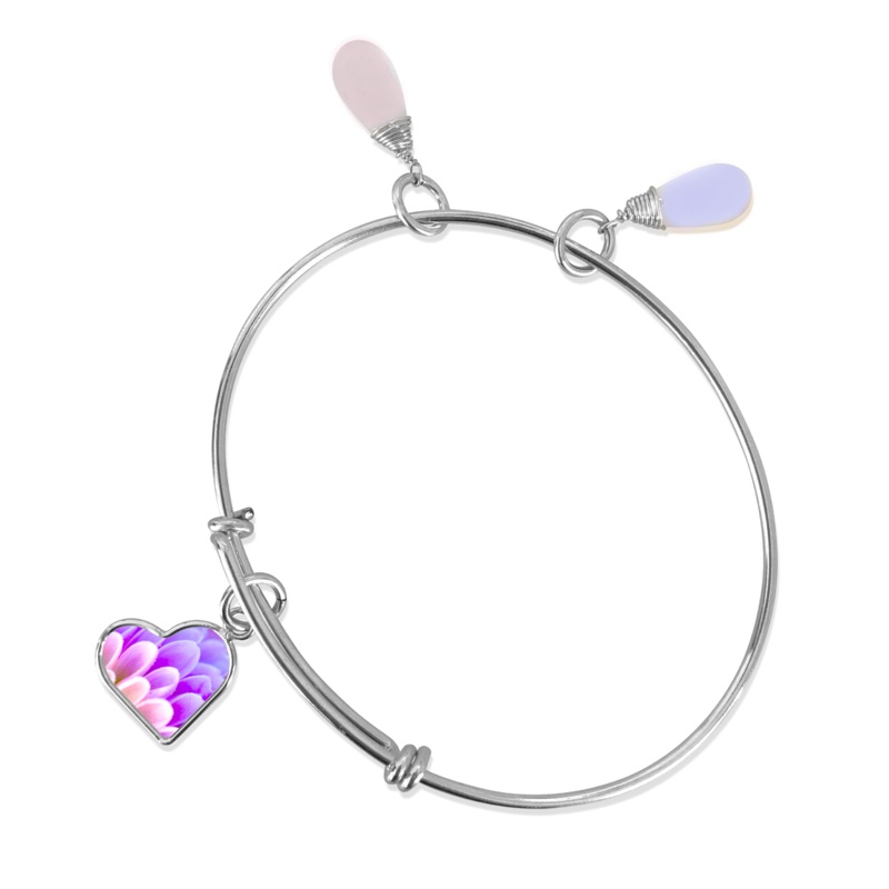Floral Heart Bangle