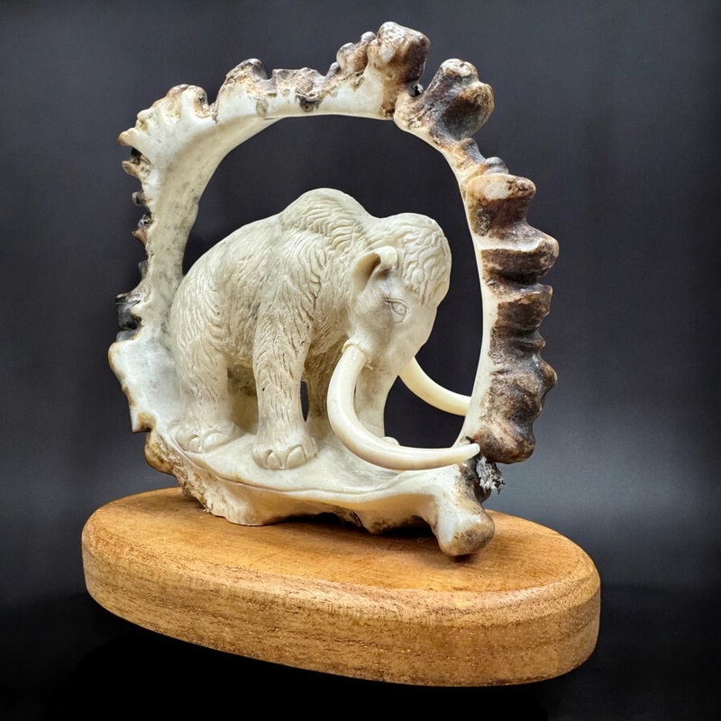 Mammoth Antler Carving