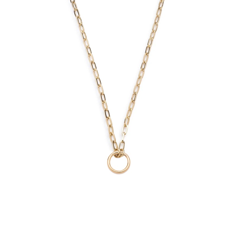 Refined Clip Open Chain : in Yellow Gold 18″