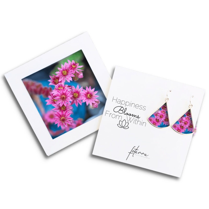 Pink Blossom Fan Earrings